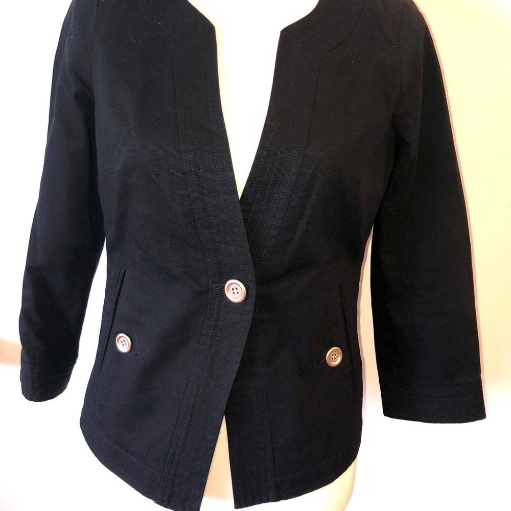 Talbots Black Jacket Cotton